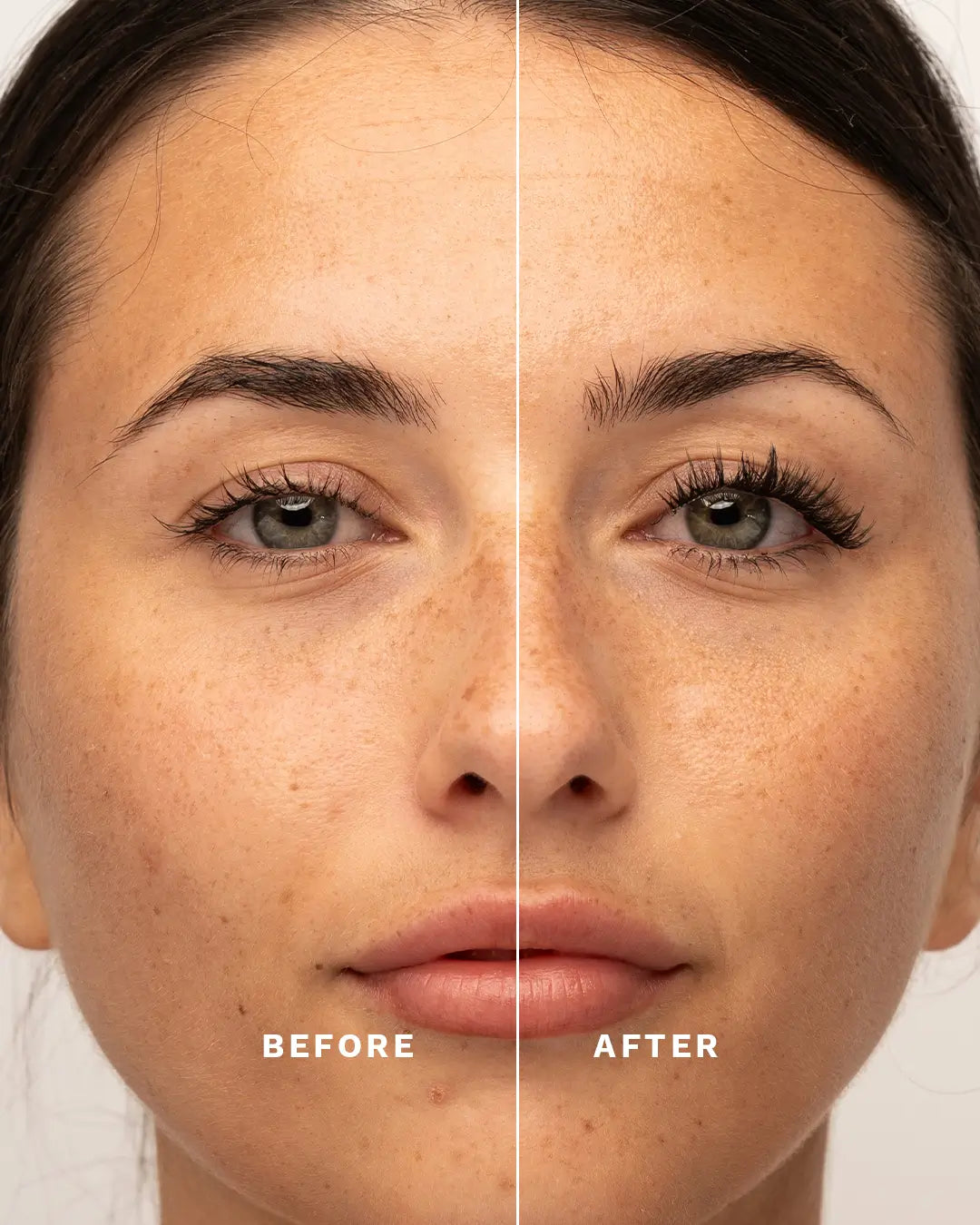 The Minimalist Pre-Mapped Lashes before & after