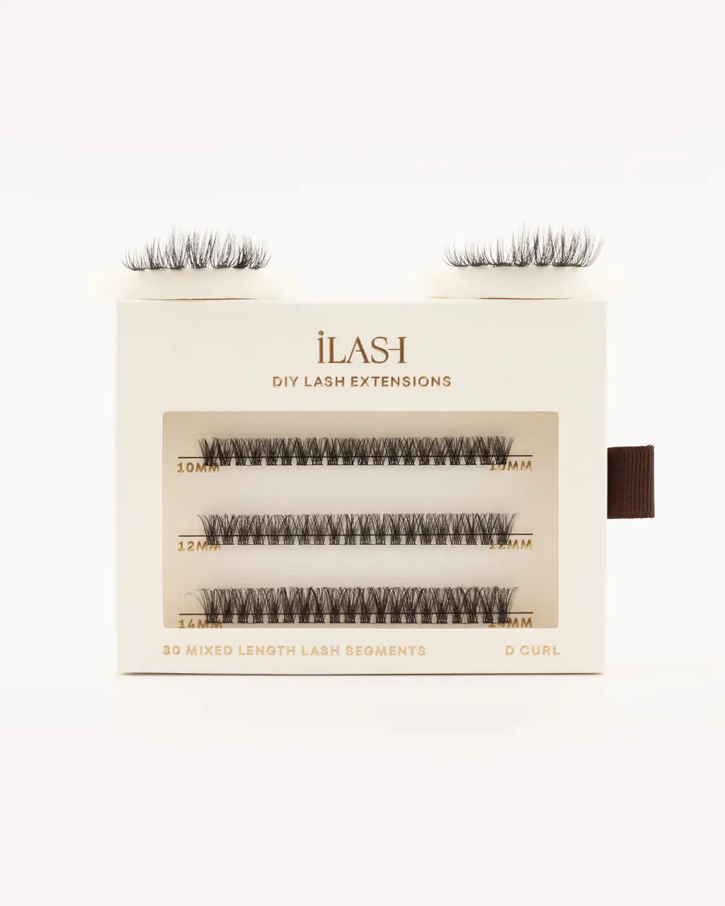 Hybrid Custom Length Individual Lashes pre-cut segments with soft volume and definition in 10mm, 12mm, 14mm lengths