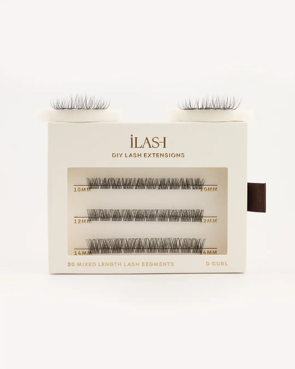 Natural Custom Length Individual Lashes pre-cut lash segments in 10mm, 12mm, 14mm lengths for a soft, wispy finish