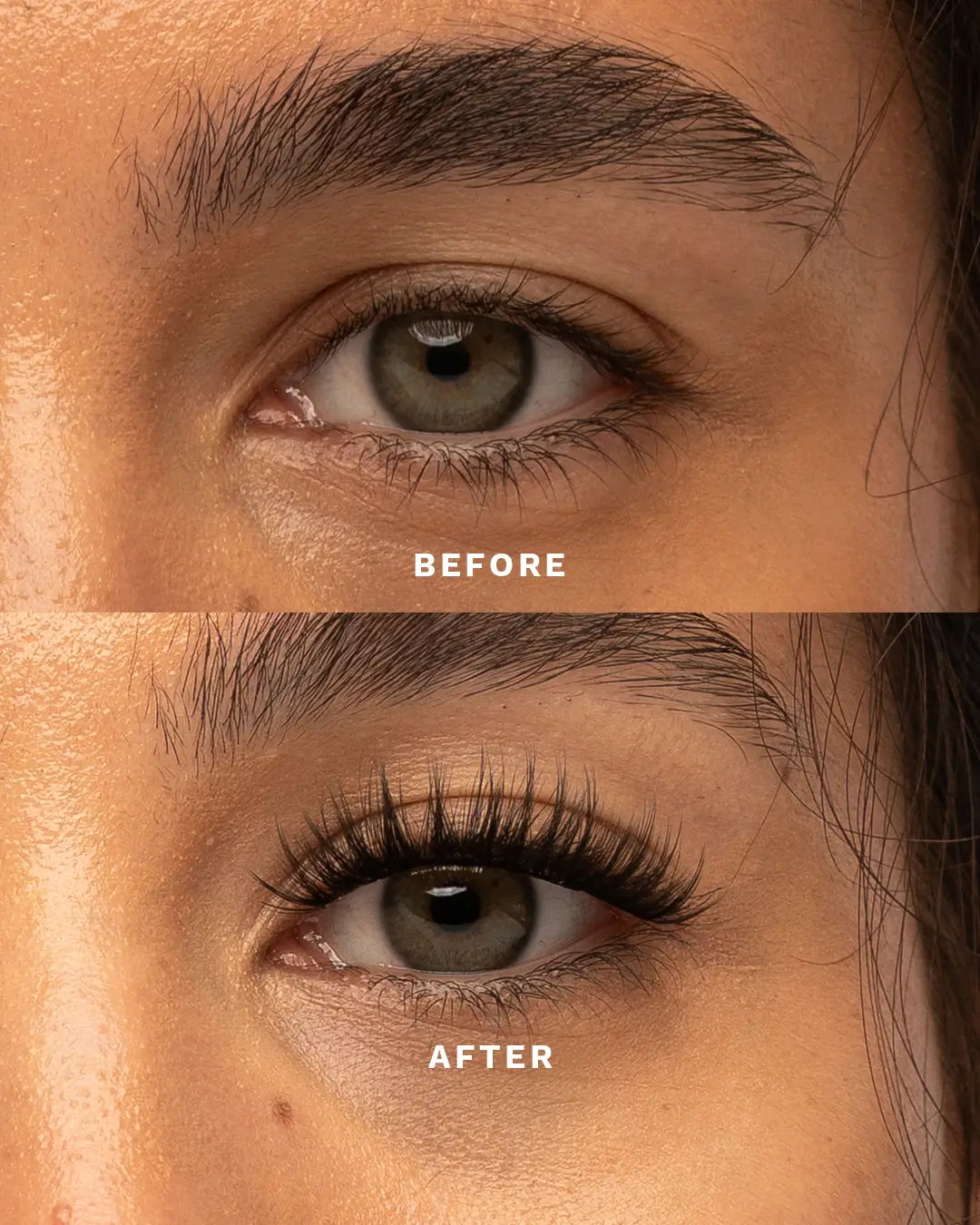 Before and After Flawless Lash Pre-Mapped Lashes