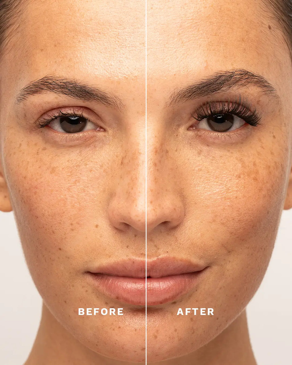 before and after Iconic Pre-Cut Lashes