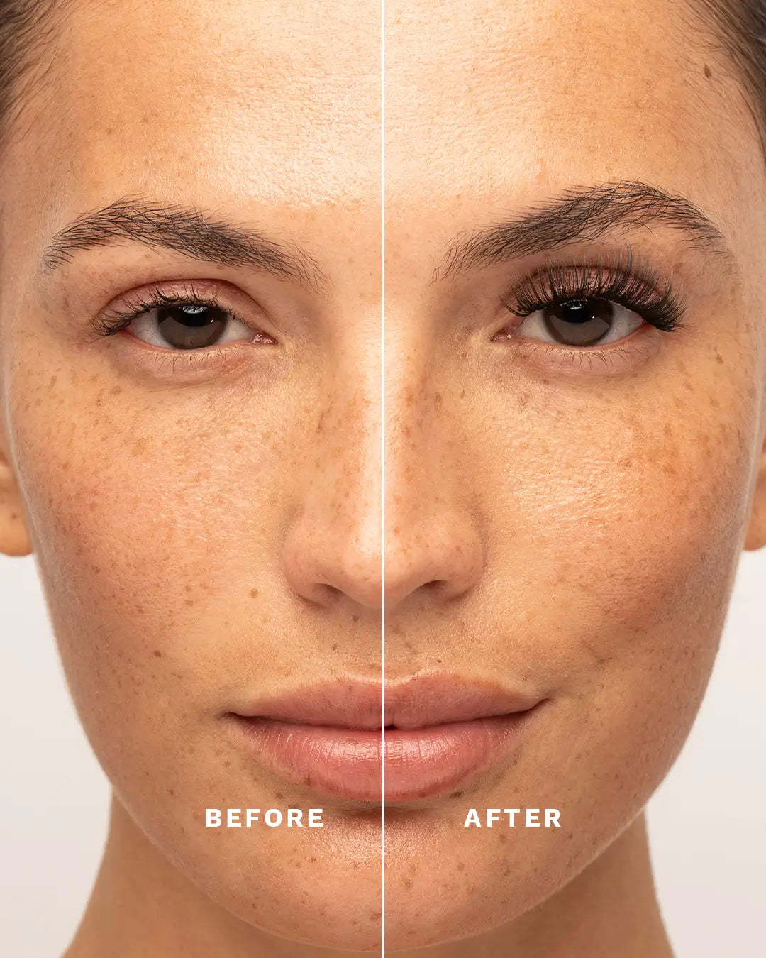 before and after Iconic Pre-Cut Lashes