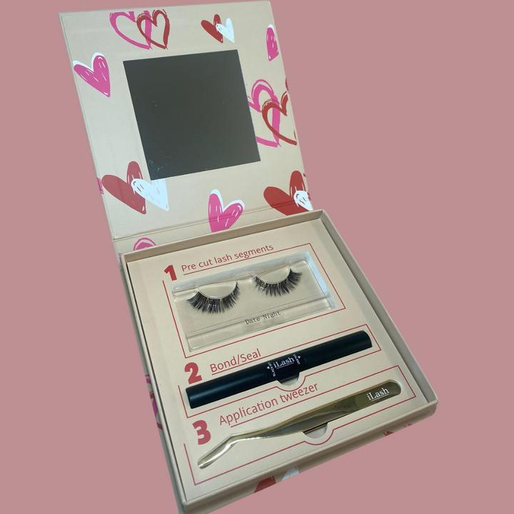 LIMITED EDITION: The look of love valentines gift box ( NEW bond & seal duo, segment lashes+ application tweezer)